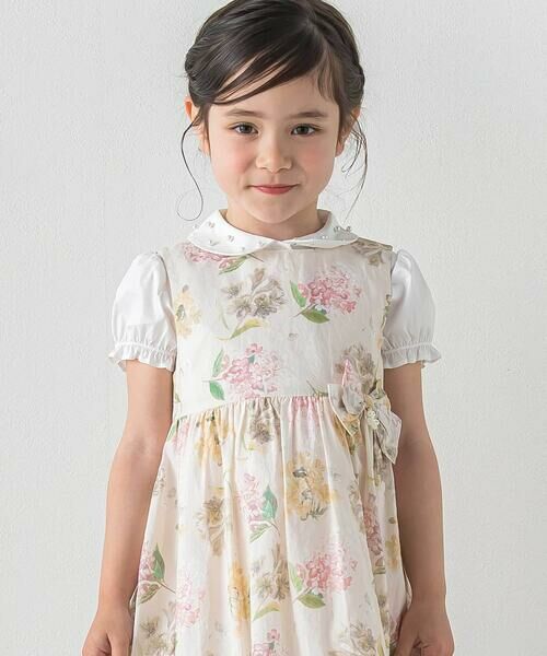 Tartine et Chocolat / タルティーヌ エ ショコラ ドレス | 【日本製】【お揃い】リバティMARINA'S MEADOW(マリナズ・メドゥ)ノースリーブリボンワンピース(90~140cm) | 詳細2