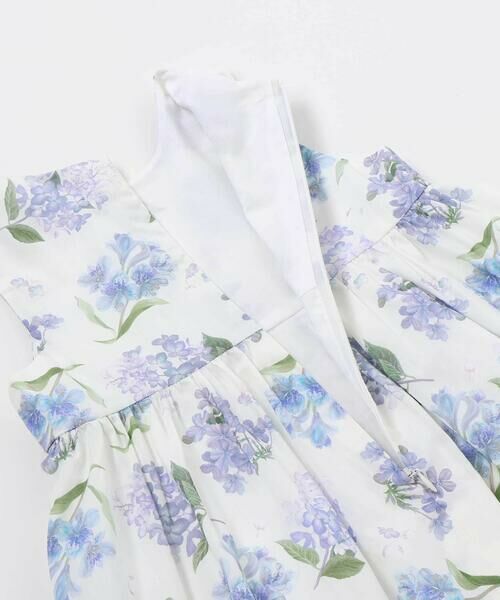 Tartine et Chocolat / タルティーヌ エ ショコラ ドレス | 【日本製】【お揃い】リバティMARINA'S MEADOW(マリナズ・メドゥ)ノースリーブリボンワンピース(90~140cm) | 詳細11