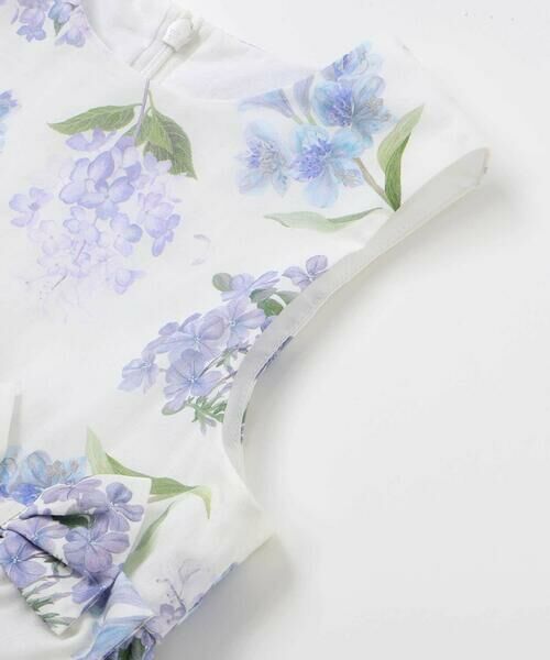 Tartine et Chocolat / タルティーヌ エ ショコラ ドレス | 【日本製】【お揃い】リバティMARINA'S MEADOW(マリナズ・メドゥ)ノースリーブリボンワンピース(90~140cm) | 詳細9