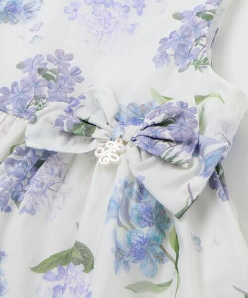 Tartine et Chocolat / タルティーヌ エ ショコラ ドレス | 【日本製】【お揃い】リバティMARINA'S MEADOW(マリナズ・メドゥ)ノースリーブリボンワンピース(90~140cm) | 詳細10