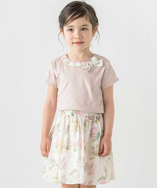 Tartine et Chocolat / タルティーヌ エ ショコラ ショート・ハーフ・半端丈パンツ | 【日本製】【お揃い】リバティMARINA'S MEADOW(マリナズ・メドゥ)スカートパンツ(100~140cm) | 詳細2