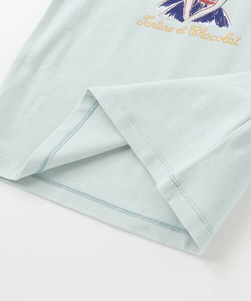 Tartine et Chocolat / タルティーヌ エ ショコラ Tシャツ | 麦わら女の子プリント袖フリルTシャツ(90~140cm) | 詳細6