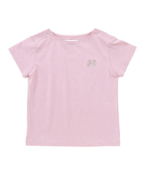 Tartine et Chocolat / タルティーヌ エ ショコラ Tシャツ | 【日本製】【お揃い】リボンラインストーンの半袖Tシャツ(90~140cm) | 詳細4