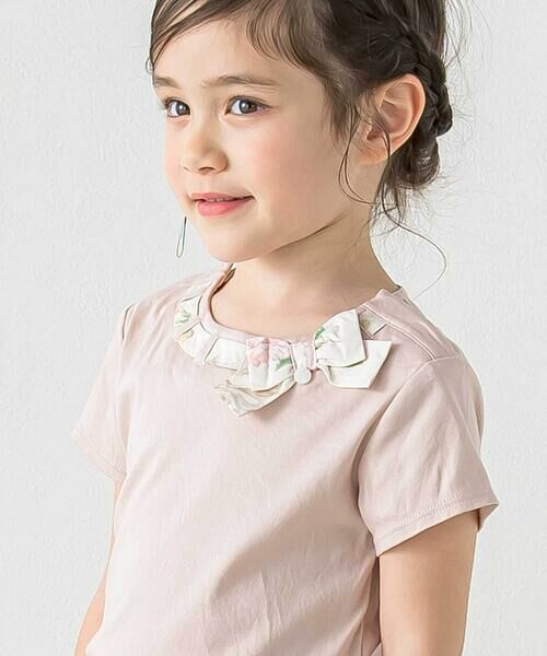 Tartine et Chocolat / タルティーヌ エ ショコラ Tシャツ | 【お揃い】リバティリボン半袖Tシャツ(100~140cm) | 詳細2