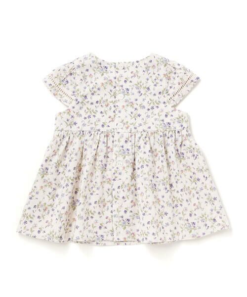 Tartine et Chocolat / タルティーヌ エ ショコラ セットアップ | 【お揃い】すみれ花プリントはしごレースブルマ付きワンピースベビー（70〜90cm） | 詳細4