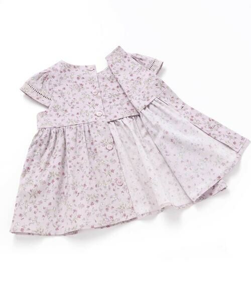 Tartine et Chocolat / タルティーヌ エ ショコラ セットアップ | 【お揃い】すみれ花プリントはしごレースブルマ付きワンピースベビー（70〜90cm） | 詳細12
