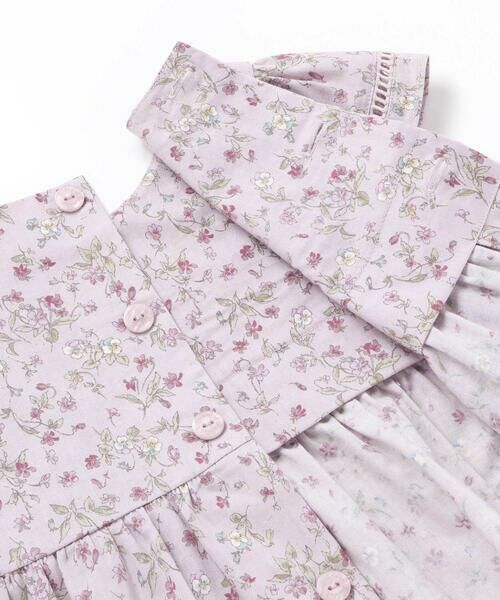 Tartine et Chocolat / タルティーヌ エ ショコラ セットアップ | 【お揃い】すみれ花プリントはしごレースブルマ付きワンピースベビー（70〜90cm） | 詳細13