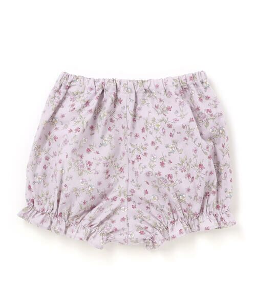 Tartine et Chocolat / タルティーヌ エ ショコラ セットアップ | 【お揃い】すみれ花プリントはしごレースブルマ付きワンピースベビー（70〜90cm） | 詳細7