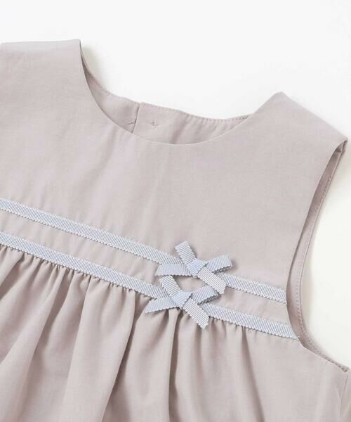 Tartine et Chocolat / タルティーヌ エ ショコラ セットアップ | 配色リボンテープべビースーツ（70〜90cm） | 詳細5