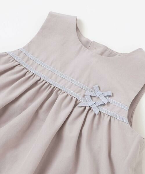 Tartine et Chocolat / タルティーヌ エ ショコラ セットアップ | 配色リボンテープべビースーツ（70〜90cm） | 詳細7