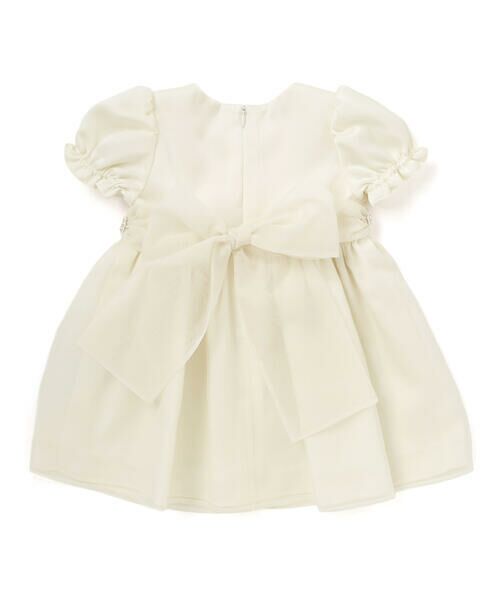 Tartine et Chocolat / タルティーヌ エ ショコラ ベビー・キッズウエア | 【日本製】シルデューサテン×オーガンジーパールベルトブルマ付きドレスベビー(70〜90cm) | 詳細2