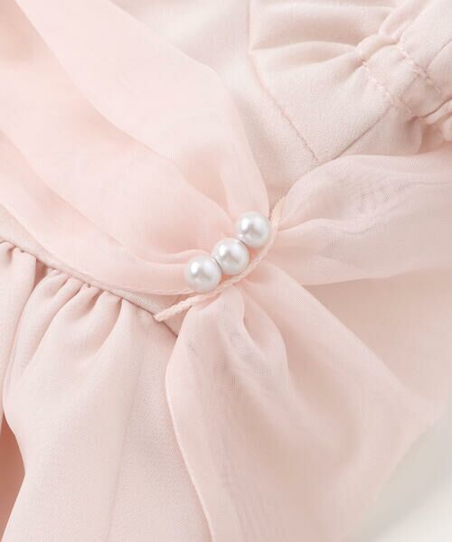 Tartine et Chocolat / タルティーヌ エ ショコラ ベビー・キッズウエア | 【日本製】シルデューサテン×オーガンジーパールベルトブルマ付きドレスベビー(70〜90cm) | 詳細13