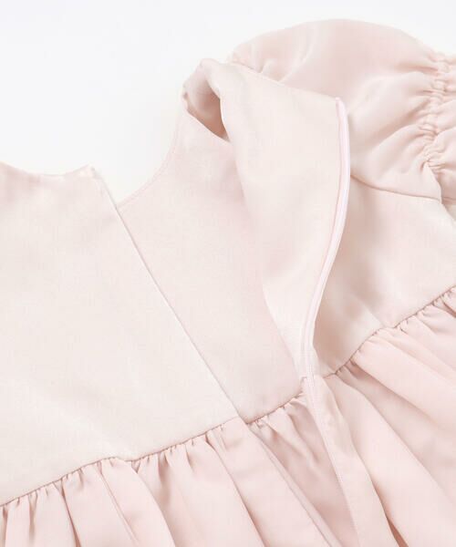 Tartine et Chocolat / タルティーヌ エ ショコラ ベビー・キッズウエア | 【日本製】シルデューサテン×オーガンジーパールベルトブルマ付きドレスベビー(70〜90cm) | 詳細15