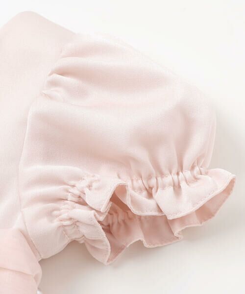 Tartine et Chocolat / タルティーヌ エ ショコラ ベビー・キッズウエア | 【日本製】シルデューサテン×オーガンジーパールベルトブルマ付きドレスベビー(70〜90cm) | 詳細10