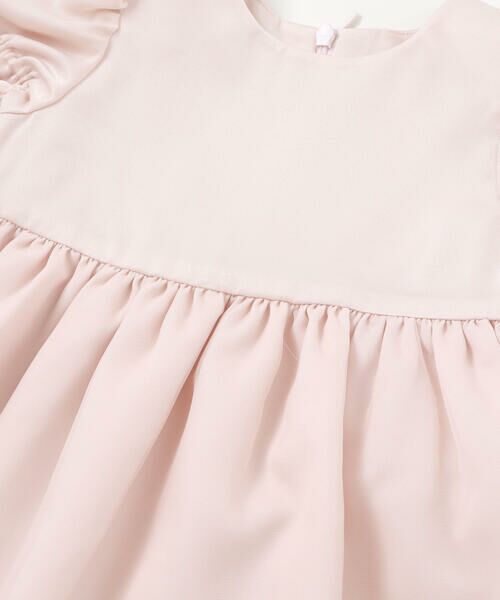 Tartine et Chocolat / タルティーヌ エ ショコラ ベビー・キッズウエア | 【日本製】シルデューサテン×オーガンジーパールベルトブルマ付きドレスベビー(70〜90cm) | 詳細11