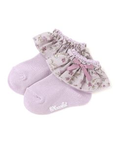 Tartine et Chocolat / タルティーヌ エ ショコラ その他雑貨 | 【日本製】【お揃い】すみれ花プリントサテンリボンソックスベビー（8〜13cm）