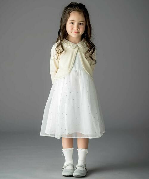 Tartine et Chocolat / タルティーヌ エ ショコラ ドレス | 【日本製】サテン×マットオーガンジードットドレス(100〜140cm) | 詳細2