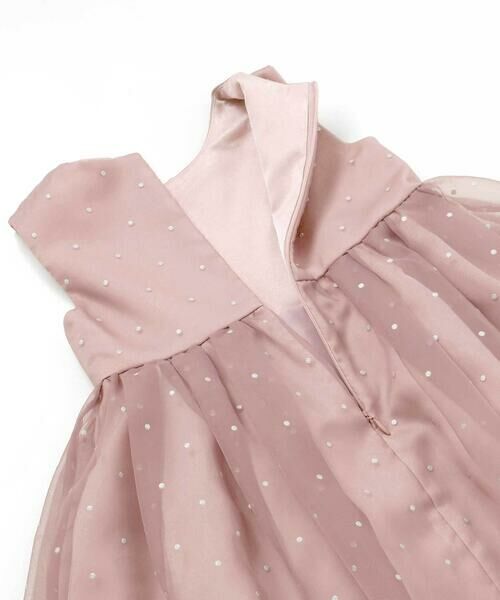 Tartine et Chocolat / タルティーヌ エ ショコラ ドレス | 【日本製】サテン×マットオーガンジードットドレス(100〜140cm) | 詳細11