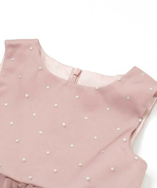 Tartine et Chocolat / タルティーヌ エ ショコラ ドレス | 【日本製】サテン×マットオーガンジードットドレス(100〜140cm) | 詳細8