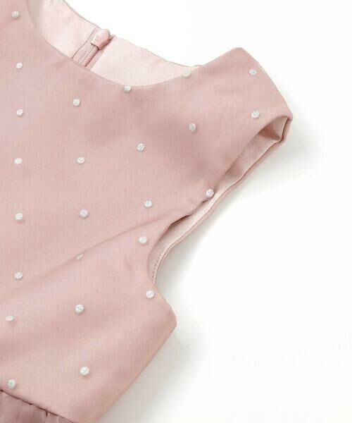 Tartine et Chocolat / タルティーヌ エ ショコラ ドレス | 【日本製】サテン×マットオーガンジードットドレス(100〜140cm) | 詳細9