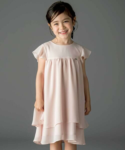 Tartine et Chocolat / タルティーヌ エ ショコラ ドレス | 梨地リボン付け襟2WAYドレス(90〜130cm) | 詳細3