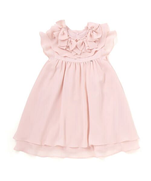 Tartine et Chocolat / タルティーヌ エ ショコラ ドレス | 梨地リボン付け襟2WAYドレス(90〜130cm) | 詳細5