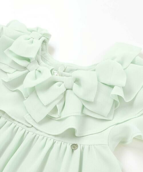 Tartine et Chocolat / タルティーヌ エ ショコラ ドレス | 梨地リボン付け襟2WAYドレス(90〜130cm) | 詳細12