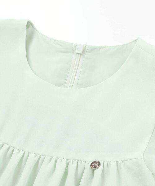 Tartine et Chocolat / タルティーヌ エ ショコラ ドレス | 梨地リボン付け襟2WAYドレス(90〜130cm) | 詳細16