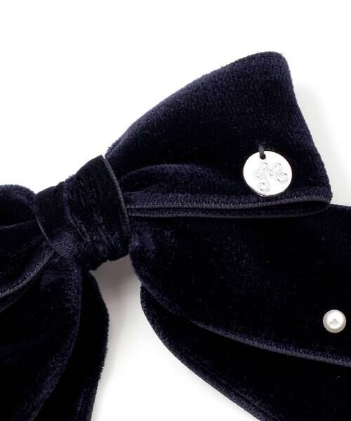 Tartine et Chocolat / タルティーヌ エ ショコラ カチューシャ・カチューム・その他 | ベロアパール付きリボンクリップ | 詳細4