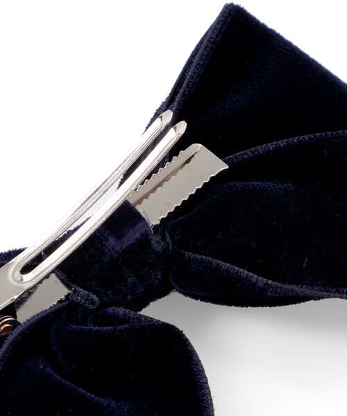 Tartine et Chocolat / タルティーヌ エ ショコラ カチューシャ・カチューム・その他 | ベロアパール付きリボンクリップ | 詳細6