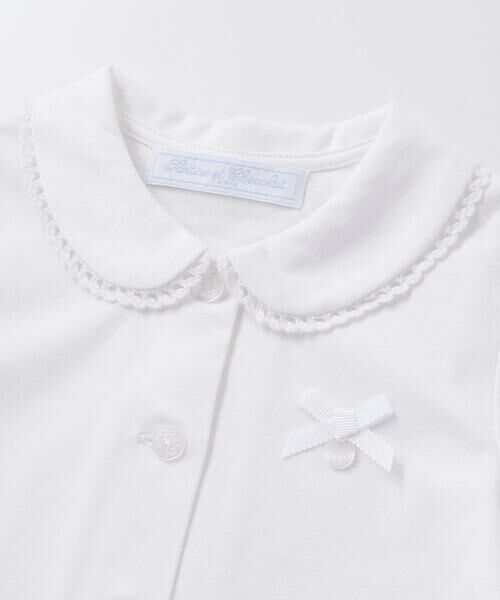 Tartine et Chocolat / タルティーヌ エ ショコラ ベビー・キッズウエア | 【お揃い】バイオシルスムース襟レースリボンブラウスベビー(70〜90cm) | 詳細4