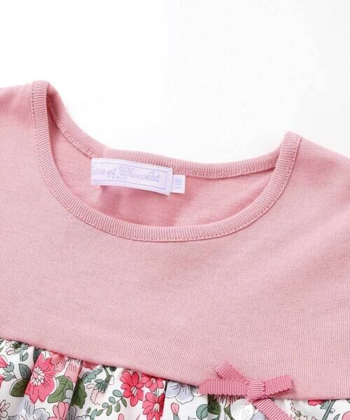 Tartine et Chocolat / タルティーヌ エ ショコラ ミニ丈・ひざ丈ワンピース | 【日本製】【お揃い】リバティビエラ(DaisyMorisia)半袖切り替えワンピース(100〜140cm) | 詳細2