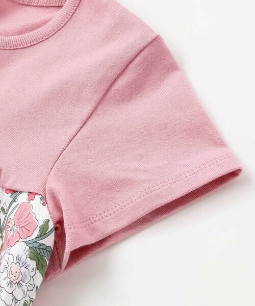 Tartine et Chocolat / タルティーヌ エ ショコラ ミニ丈・ひざ丈ワンピース | 【日本製】【お揃い】リバティビエラ(DaisyMorisia)半袖切り替えワンピース(100〜140cm) | 詳細4