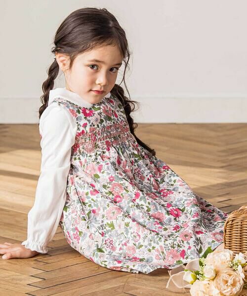 Tartine et Chocolat / タルティーヌ エ ショコラ ドレス | 【日本製】【お揃い】リバティビエラ(DaisyMorisia)ジャンパースカート(90〜140cm) | 詳細2