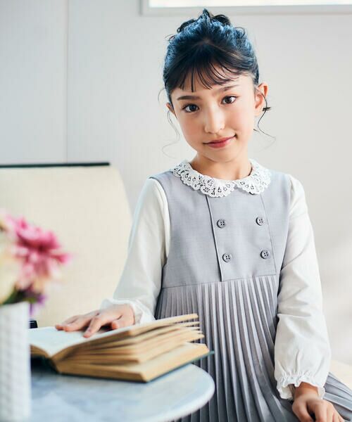 Tartine et Chocolat / タルティーヌ エ ショコラ ドレス | アコーディオンプリーツジャンパースカート(90〜140cm) | 詳細6