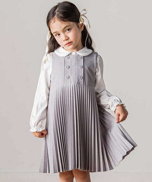 Tartine et Chocolat / タルティーヌ エ ショコラ ドレス | アコーディオンプリーツジャンパースカート(90〜140cm) | 詳細9