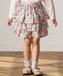 Tartine et Chocolat / タルティーヌ エ ショコラ その他パンツ | 【日本製】【お揃い】リバティビエラ(DaisyMorisia)フリルキュロットパンツ(90〜140cm)