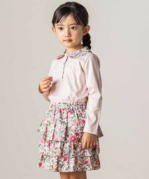 Tartine et Chocolat / タルティーヌ エ ショコラ その他パンツ | 【日本製】【お揃い】リバティビエラ(DaisyMorisia)フリルキュロットパンツ(90〜140cm) | 詳細5