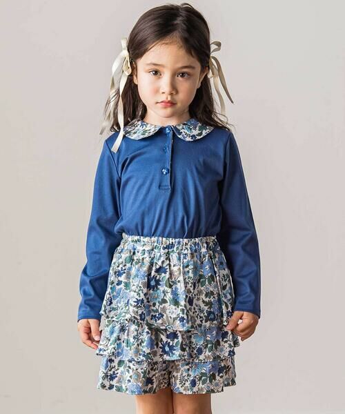 Tartine et Chocolat / タルティーヌ エ ショコラ その他パンツ | 【日本製】【お揃い】リバティビエラ(DaisyMorisia)フリルキュロットパンツ(90〜140cm) | 詳細14