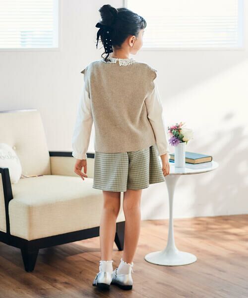 Tartine et Chocolat / タルティーヌ エ ショコラ その他パンツ | 千鳥チェック柄ラップ風スカパン(100〜140cm) | 詳細2