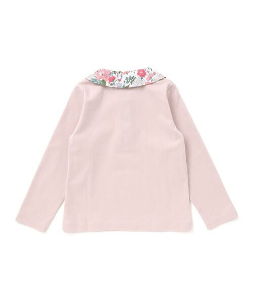 Tartine et Chocolat / タルティーヌ エ ショコラ Tシャツ | 【日本製】【お揃い】リバティビエラ(DaisyMorisia)×花ボタン長袖Tシャツ(100〜140cm) | 詳細8