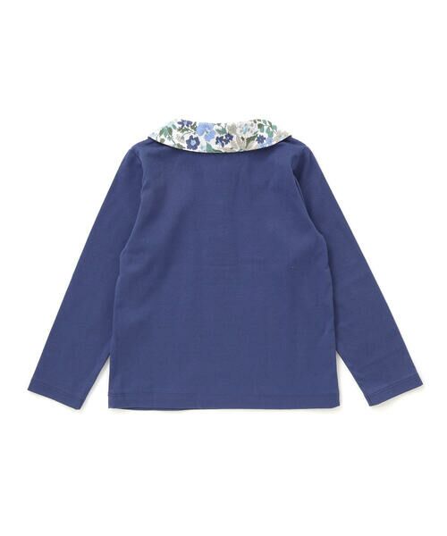 Tartine et Chocolat / タルティーヌ エ ショコラ Tシャツ | 【日本製】【お揃い】リバティビエラ(DaisyMorisia)×花ボタン長袖Tシャツ(100〜140cm) | 詳細18