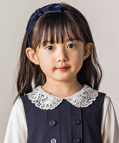 Tartine et Chocolat / タルティーヌ エ ショコラ Tシャツ | コンパクトコットン襟レース長袖Tシャツ(90〜140cm) | 詳細3