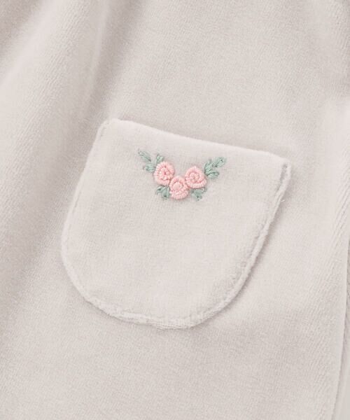 Tartine et Chocolat / タルティーヌ エ ショコラ ベビー・キッズウエア | 【日本製】バラ刺しゅうベロアワンピースブルマ付きベビー(70-90cm) | 詳細6