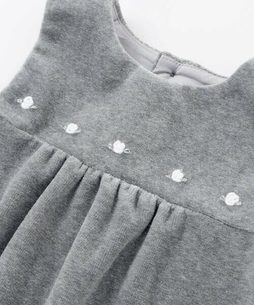 Tartine et Chocolat / タルティーヌ エ ショコラ ベビー・キッズウエア | 【日本製】バラ刺しゅうベロアワンピースブルマ付きベビー(70-90cm) | 詳細10