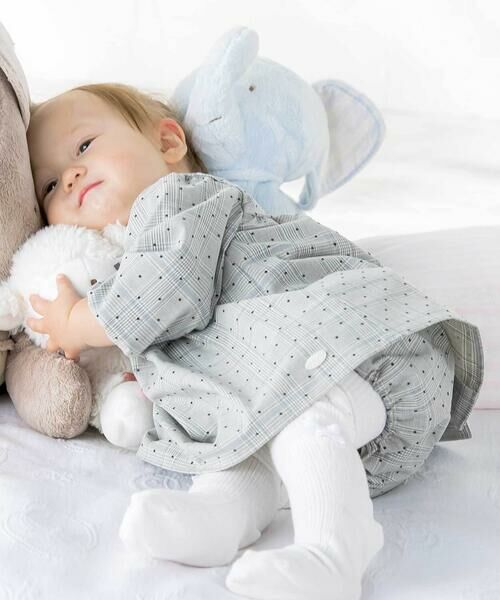 Tartine et Chocolat / タルティーヌ エ ショコラ ベビー・キッズウエア | 【日本製】【お揃い】チェックフロッキードットワンピースブルマ付きベビー(70~90cm) | 詳細2