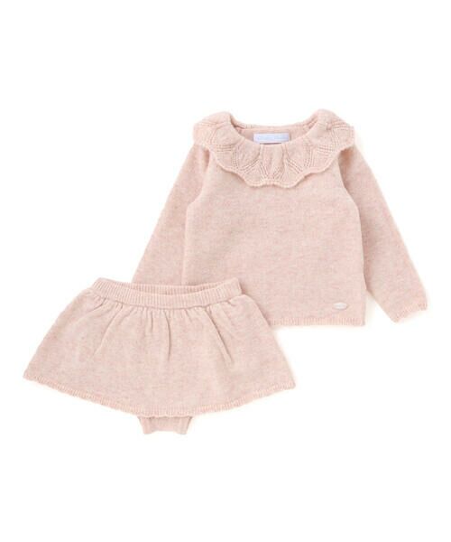 Tartine et Chocolat / タルティーヌ エ ショコラ ベビー・キッズウエア | 襟柄編みニット+スカートブルマ付きベビー(70~90cm) | 詳細2