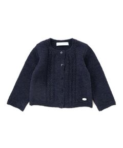 Tartine et Chocolat / タルティーヌ エ ショコラ ベビー・キッズウエア | 【お揃い】フロント編地の前ボタン長袖カーディガンベビー(70~90cm)