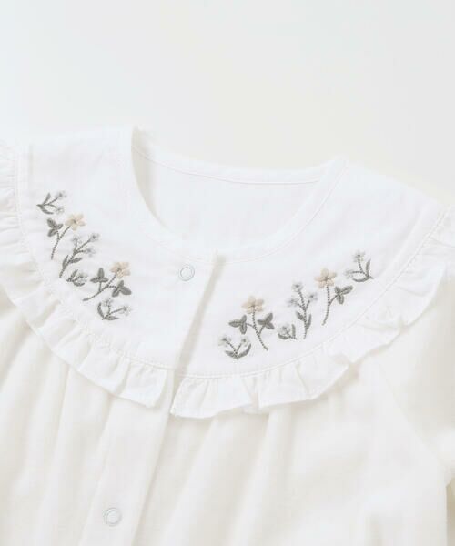 Tartine et Chocolat / タルティーヌ エ ショコラ ロンパース | 小花刺しゅうベロアフリルカバーオールベビー(70-80cm) | 詳細2
