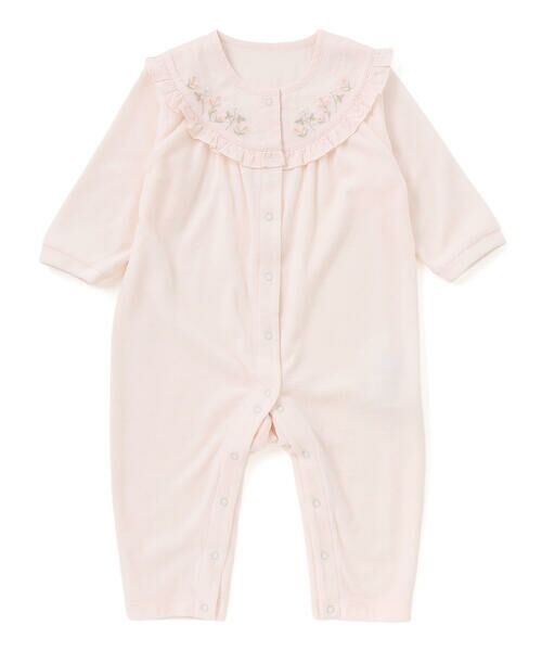 Tartine et Chocolat / タルティーヌ エ ショコラ ロンパース | 小花刺しゅうベロアフリルカバーオールベビー(70-80cm) | 詳細4